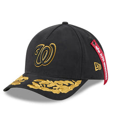 Washington Nationals New Era x Alpha Industries A-Frame 9FORTY Adjustable Hat - Black Hats