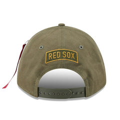 Boston Red Sox New Era x Alpha Industries A-Frame 9FORTY Adjustable Hat - Olive Hats