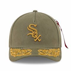 Chicago White Sox New Era x Alpha Industries A-Frame 9FORTY Adjustable Hat - Olive Hats