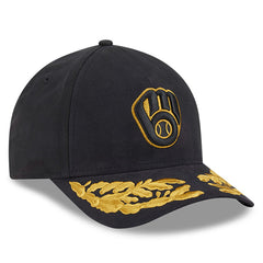 Milwaukee Brewers New Era x Alpha Industries A-Frame 9FORTY Adjustable Hat - Black Hats