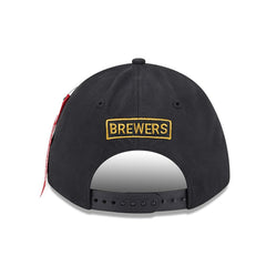 Milwaukee Brewers New Era x Alpha Industries A-Frame 9FORTY Adjustable Hat - Black Hats
