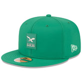 Philadelphia Eagles New Era 2025 Sideline Throwback 59FIFTY Fitted Hat Kelly Green