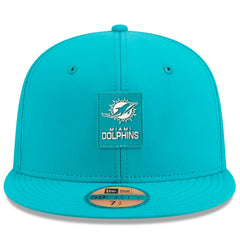 Miami Dolphins New Era 2025 Sideline 59FIFTY Fitted Hat Aqua