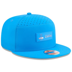Detroit Lions New Era 2025 Sideline Throwback Split Panel 9FIFTY Snapback Hat Blue
