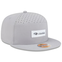 Baltimore Ravens New Era 2025 Sideline Split Panel 9FIFTY Snapback Hat Gray