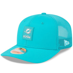 Miami Dolphins New Era 2025 Sideline 9SEVENTY Trucker Adjustable Hat Aqua