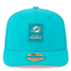 Miami Dolphins New Era 2025 Sideline 9SEVENTY Trucker Adjustable Hat Aqua