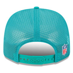 Miami Dolphins New Era 2025 Sideline Throwback 9SEVENTY Trucker Adjustable Hat Aqua
