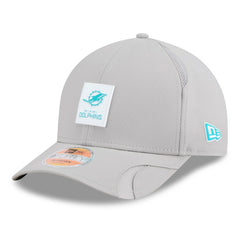 Miami Dolphins New Era 2025 Sideline M-Crown 9FORTY Adjustable Hat Gray