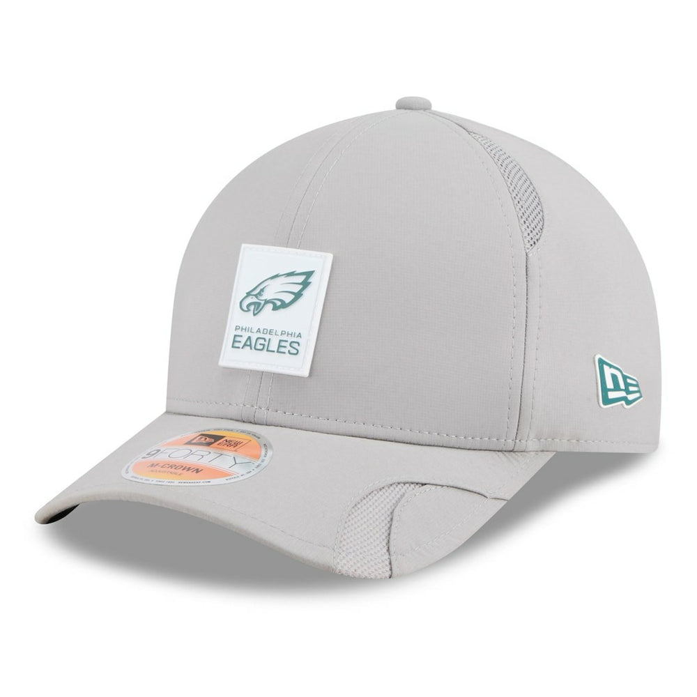 Philadelphia Eagles New Era 2025 Sideline M-Crown 9FORTY Adjustable Hat Gray