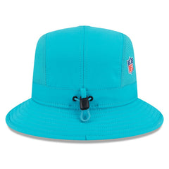 Miami Dolphins New Era 2025 Sideline Bucket Hat Aqua