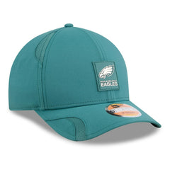 Philadelphia Eagles New Era Youth 2025 Sideline M-Crown 9FORTY Adjustable Hat Midnight Green