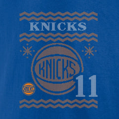 Jalen Brunson New York Knicks Ugly Sweater Name & Number T-Shirt Blue