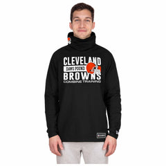 Cleveland Browns New Era Functional Fandom Balaclava Helmet Stripe Tri-Blend Hoodie Black