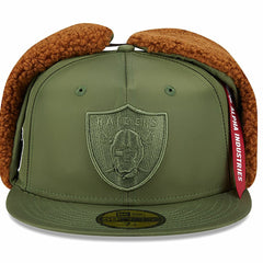 Las Vegas Raiders New Era x Alpha Industries Dog Ears 59FIFTY Fitted Hat Olive