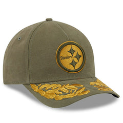 Pittsburgh Steelers New Era x Alpha Industries A-Frame 9FORTY Adjustable Hat Olive