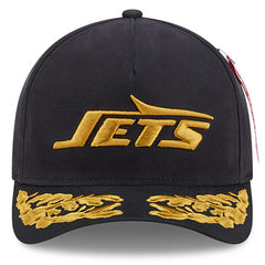 New York Jets New Era x Alpha Industries A-Frame 9FORTY Adjustable Hat Black