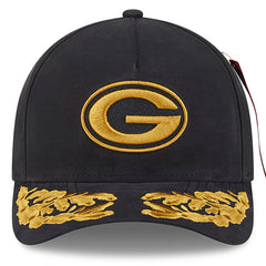 Green Bay Packers New Era x Alpha Industries A-Frame 9FORTY Adjustable Hat Black