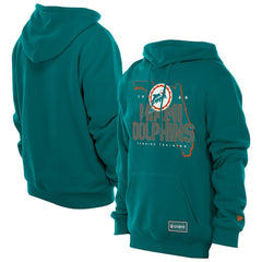 Miami Dolphins New Era Combine Authentic Local State Throwback Hoodie Aqua