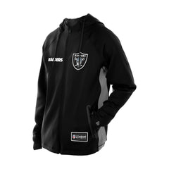 Las Vegas Raiders New Era Combine Authentic Raglan Scuba Full-Zip Hoodie Black