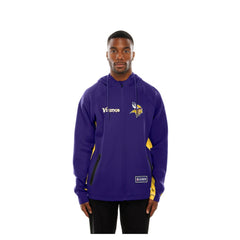 Minnesota Vikings New Era Combine Authentic Raglan Scuba Full-Zip Hoodie Purple