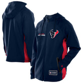 Houston Texans New Era Combine Authentic Raglan Scuba Full-Zip Hoodie Navy
