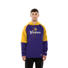Minnesota Vikings New Era Combine Authentic Color Block Raglan Pullover Hoodie Purple