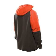 Cleveland Browns New Era Combine Authentic Color Block Raglan Pullover Hoodie Brown