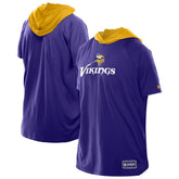 Minnesota Vikings New Era Combine Authentic Hooded Raglan Short-Sleeve T-Shirt Purple