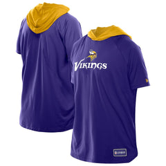 Minnesota Vikings New Era Combine Authentic Hooded Raglan Short-Sleeve T-Shirt Purple