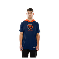 Chicago Bears New Era Combine Authentic Hooded Raglan Short-Sleeve T-Shirt Navy