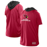 Arizona Cardinals New Era Combine Authentic Hooded Raglan Short-Sleeve T-Shirt Cardinal