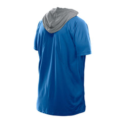 Detroit Lions New Era Combine Authentic Hooded Raglan Short-Sleeve T-Shirt Blue