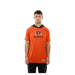 Cincinnati Bengals New Era Combine Authentic Hooded Raglan Short-Sleeve T-Shirt Orange