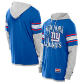 New York Giants New Era Twofer Layered Long Sleeve Hoodie T-Shirt Royal
