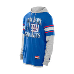 New York Giants New Era Twofer Layered Long Sleeve Hoodie T-Shirt Royal
