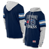 Tennessee Titans New Era Twofer Layered Long Sleeve Hoodie T-Shirt Navy