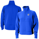 NHL New York Rangers Columbia Women's Wickhams Hills Raglan Omni-Wick Half-Zip Pullover - Blue