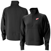 NHL Detroit Red Wings Columbia Women's Wickhams Hills Raglan Omni-Wick Half-Zip Pullover - Black