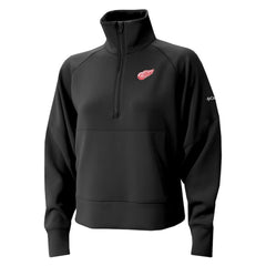 NHL Detroit Red Wings Columbia Women's Wickhams Hills Raglan Omni-Wick Half-Zip Pullover - Black