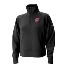 NHL New Jersey Devils Columbia Women's Wickhams Hills Raglan Omni-Wick Half-Zip Pullover - Black