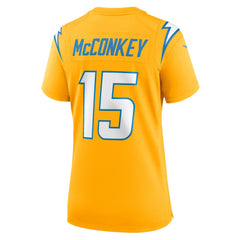 NFL Ladd McConkey Los Angeles Chargers Women's Alternate Charger Power Game Jersey - Gold