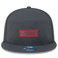 Washington Commanders New Era 2025 Sideline Cold Weather Split Panel 9FIFTY Snapback Hat Charcoal