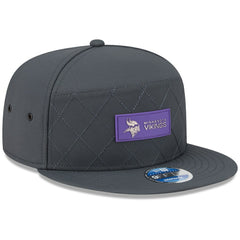 Minnesota Vikings New Era 2025 Sideline Cold Weather Split Panel 9FIFTY Snapback Hat Charcoal