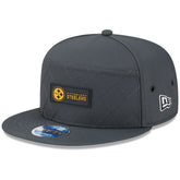 Pittsburgh Steelers New Era 2025 Sideline Cold Weather Split Panel 9FIFTY Snapback Hat Charcoal