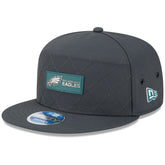 Philadelphia Eagles New Era 2025 Sideline Cold Weather Split Panel 9FIFTY Snapback Hat Charcoal