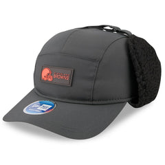 Cleveland Browns New Era 2025 Sideline Cold Weather Runner Dog Ear Adjustable Hat Charcoal