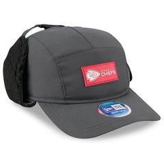 Kansas City Chiefs New Era 2025 Sideline Cold Weather Runner Dog Ear Adjustable Hat Charcoal