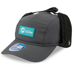 Miami Dolphins New Era 2025 Sideline Cold Weather Runner Dog Ear Adjustable Hat Charcoal