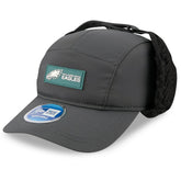 Philadelphia Eagles New Era 2025 Sideline Cold Weather Runner Dog Ear Adjustable Hat Charcoal